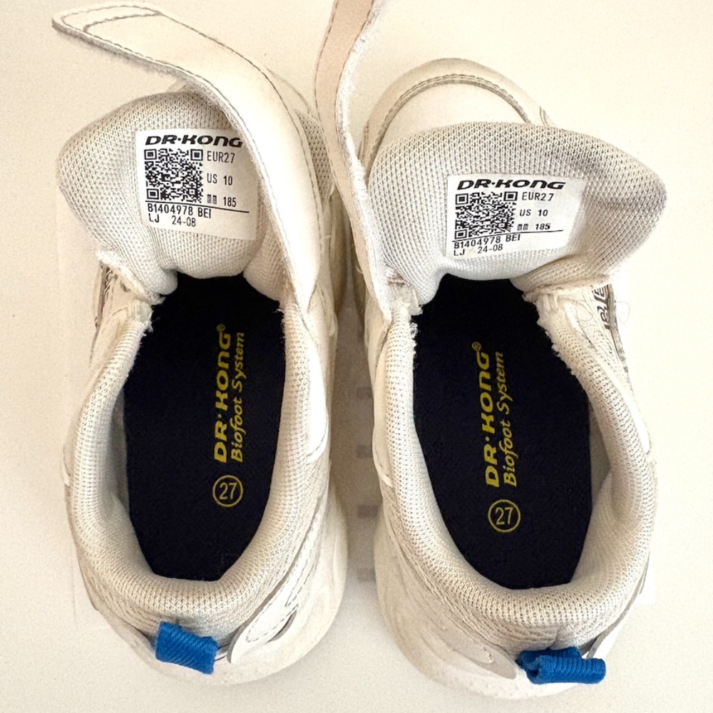 4/$29 Dr Kong Kids Sneakers US 10 EU 27 White Bear - Picture 6 of 9